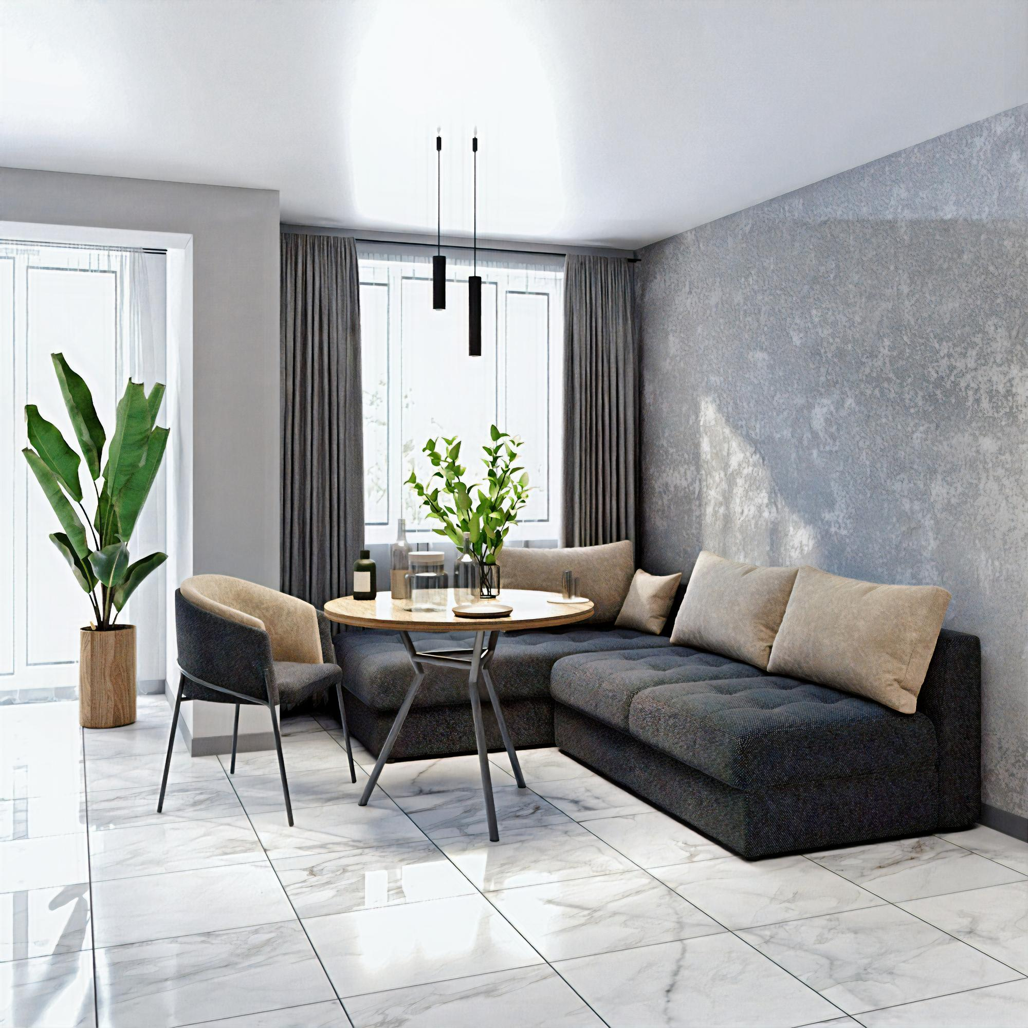 Outdoor patio with weather-resistant porcelain tiles in Dallas home