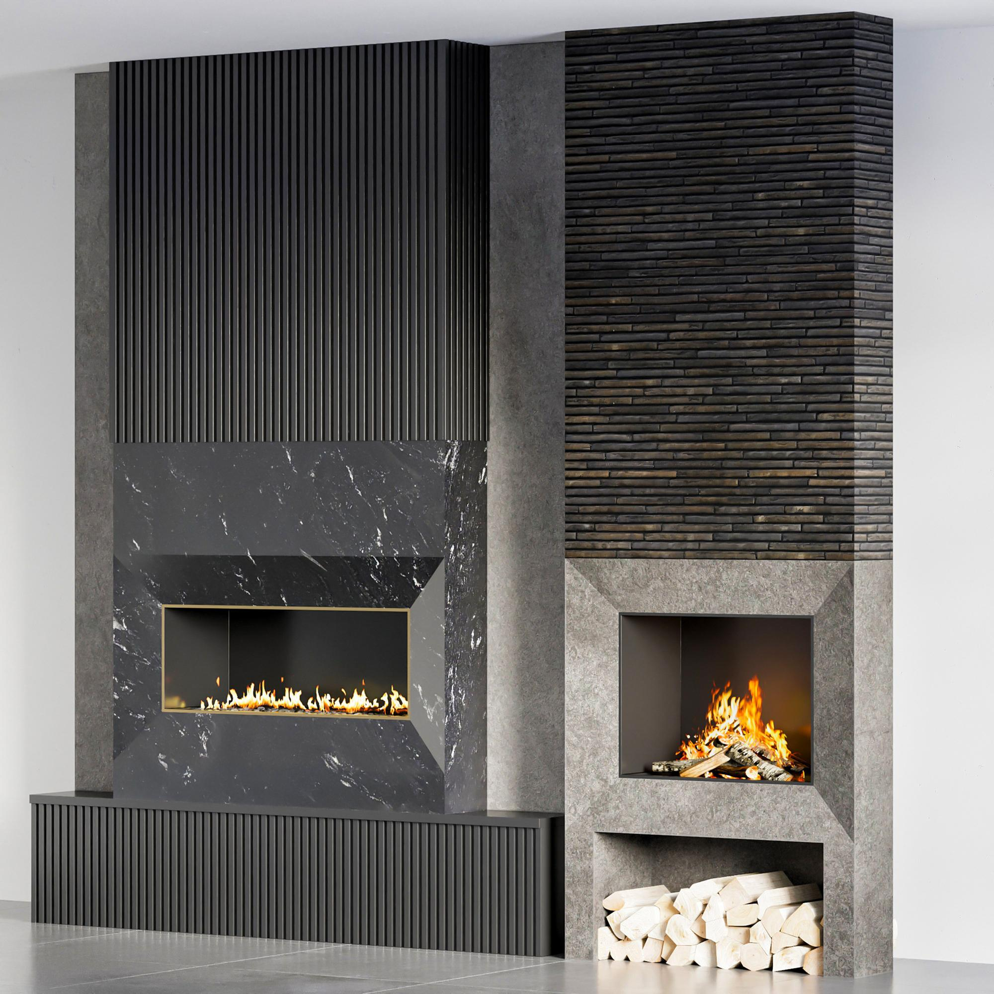 Fireplace Feature Wall & Accent Tiles in Deep Ellum Dallas